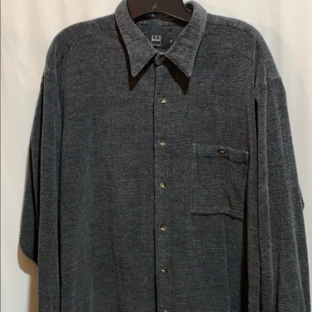 IKE BEHAR shirt SZ XL charcoal gray